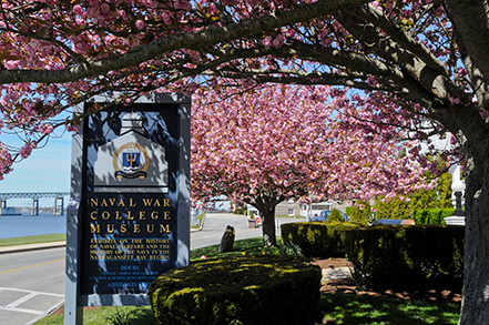 Naval War Museum sign. Link to Gifts of Real Estate